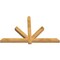 Ekena Millwork Kennewick Rough Sawn Timber Gable Bracket, Western Red Cedar, 72"W x 45"H x 4"D x 4"F, 15/12 Pitch GBW072X45X0404KEN00RWR - alternate 5